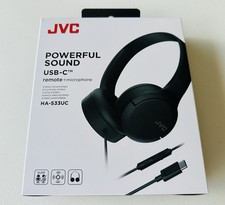 JVC HA-S33UC Powerful Sound USB-C Stereo Headphones - Call Center Headset Wired