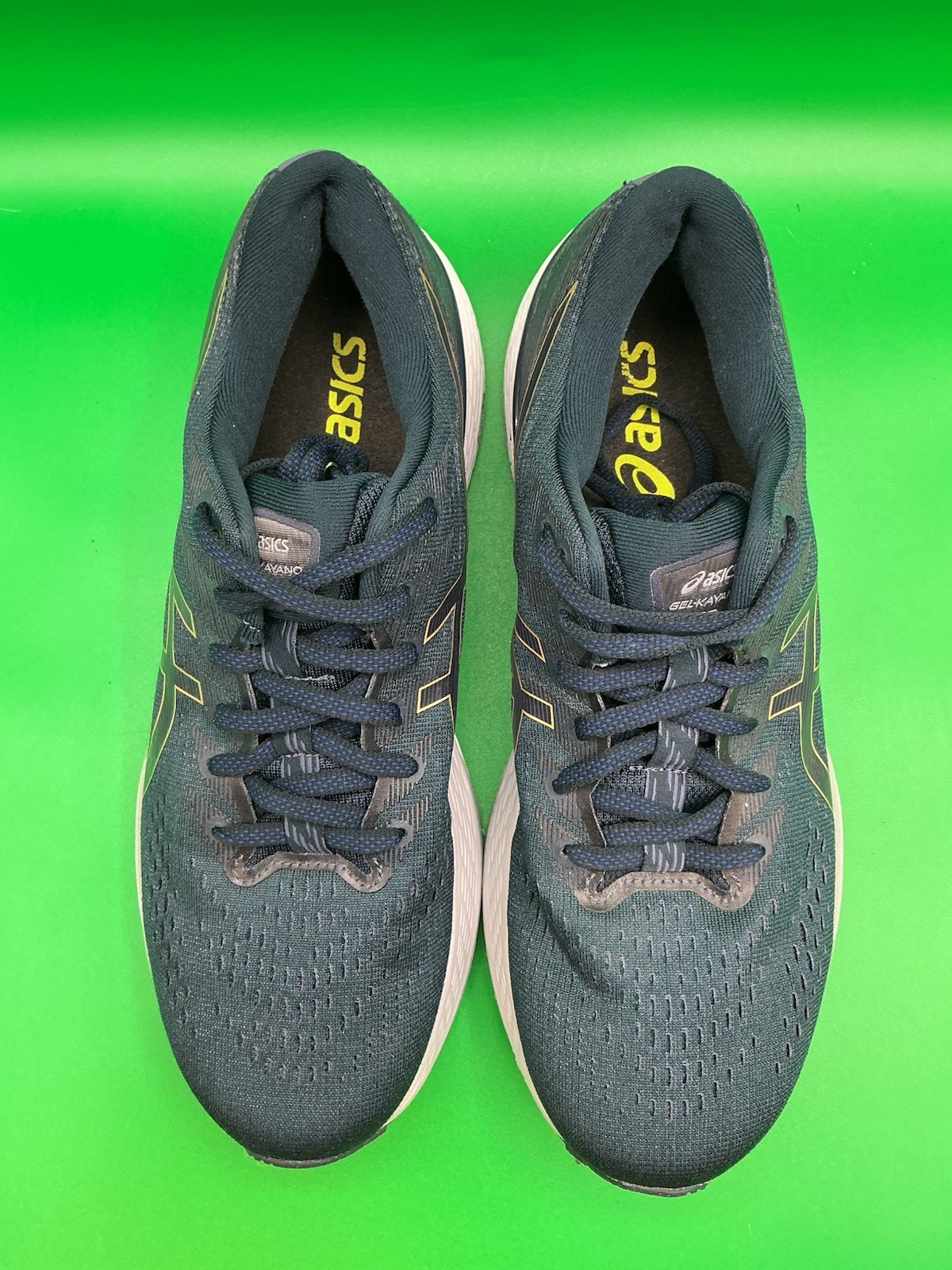 Asics Gel Kayano 28 Womens Navy/Yellow Trail Road Running Sneakers Shoe SZ 9.5 thumbnail 8