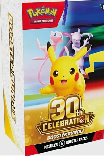 Pokémon 30th Celebration Pokémon TCG Booster Bundle Box - 6 Packs Pikachu