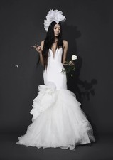 New Vera Wang Haimi Wedding Dress Strapless Mermaid Fit Size 10