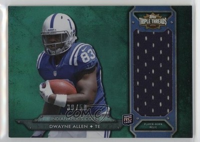 2012 Topps Triple Threads Rookie Jumbo Relic Emerald 39/50 Dwayne Allen RC 14mg