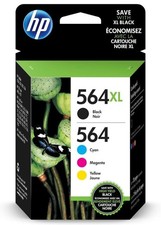 HP 564XL Black 564 Cyan Magenta Yellow Ink Cartridge N9H60FN Exp 11/2026 New OPB