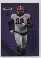 2022 Wild Card MATTE Chase Purple 5 Stripe /6 Jordan Davis #MB-65 Rookie RC 0lm. rookie card picture