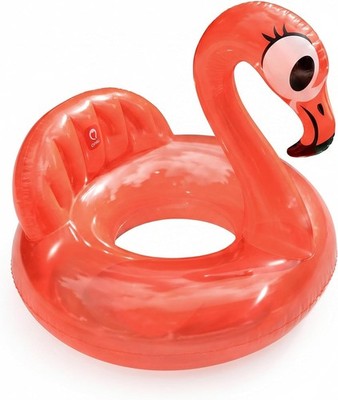 Aufblasbarer Flamingo Pool Schwimmer - Erwachsene & Kinder - rosa Schwimmring - robustes PVC