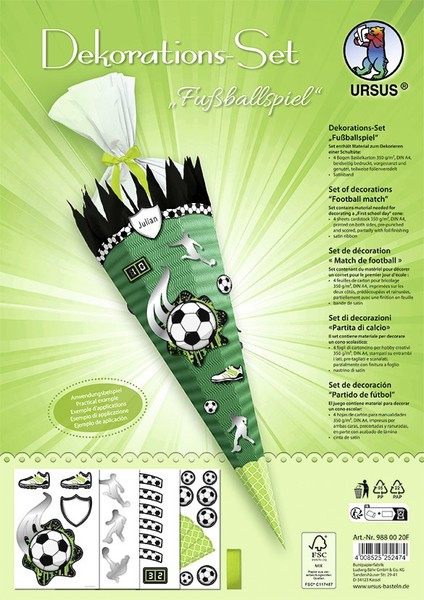 "Ursus Deko Set SchultüTe Easy Line \"Fussballspiel\""-image
