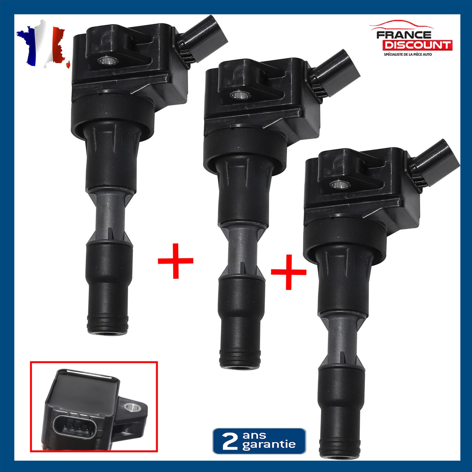 Bobine d'allumage haute tension pour Hyundai i20 II 1.0 T-GDI kit de 3 pièces 2730104110