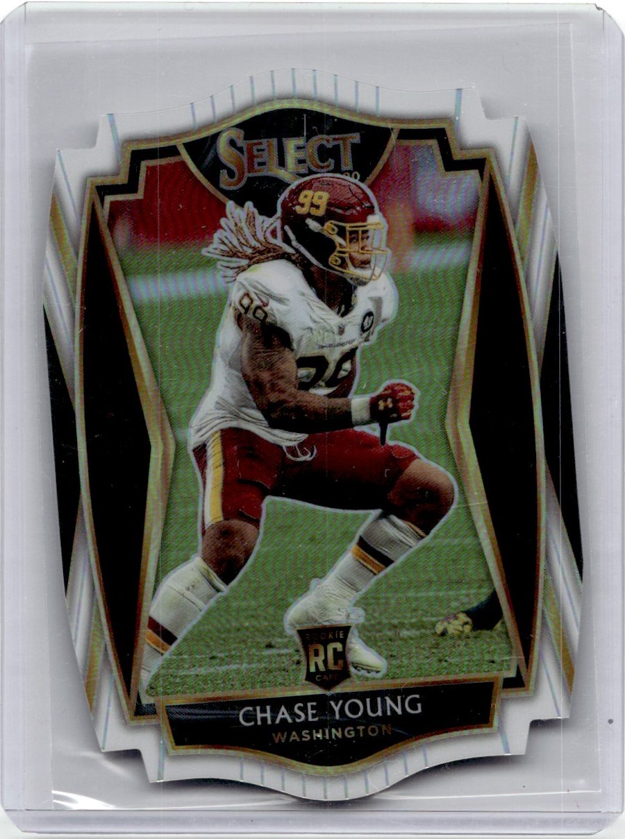 2020 PANINI SELECT PREMIER DIE-CUT WHITE ROOKIE CHASE YOUNG RC WASHINGTON