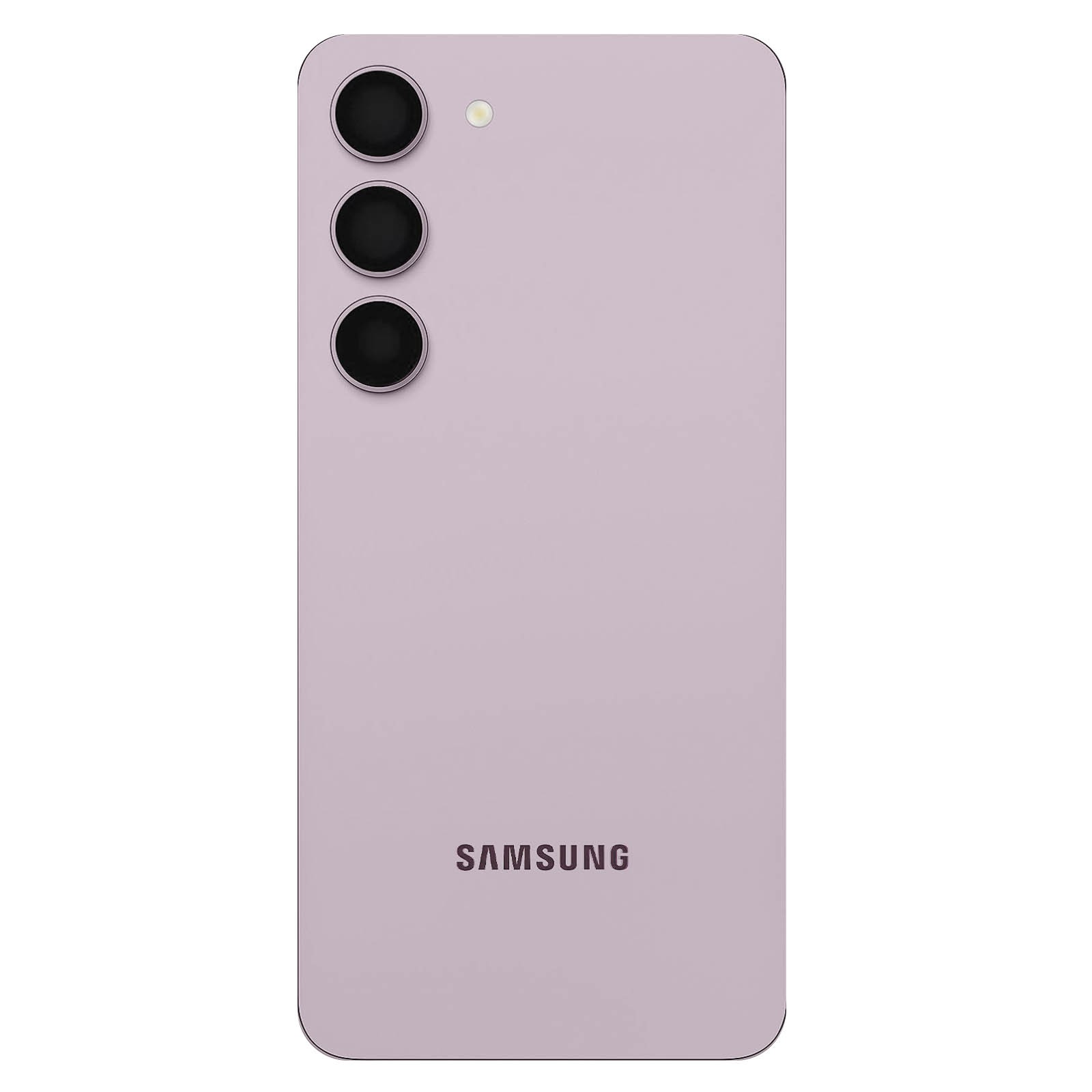 Vitre arrière Samsung S23 couleur lavande en verre d'origine Service Pack