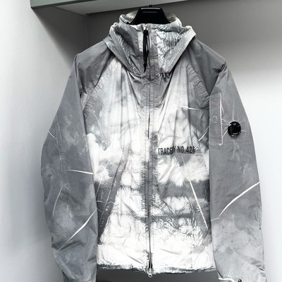 CP Company Jacke Mantel Herren XXL Shadow Grey Tracery Print Gläser ptp25  UVP 795£
