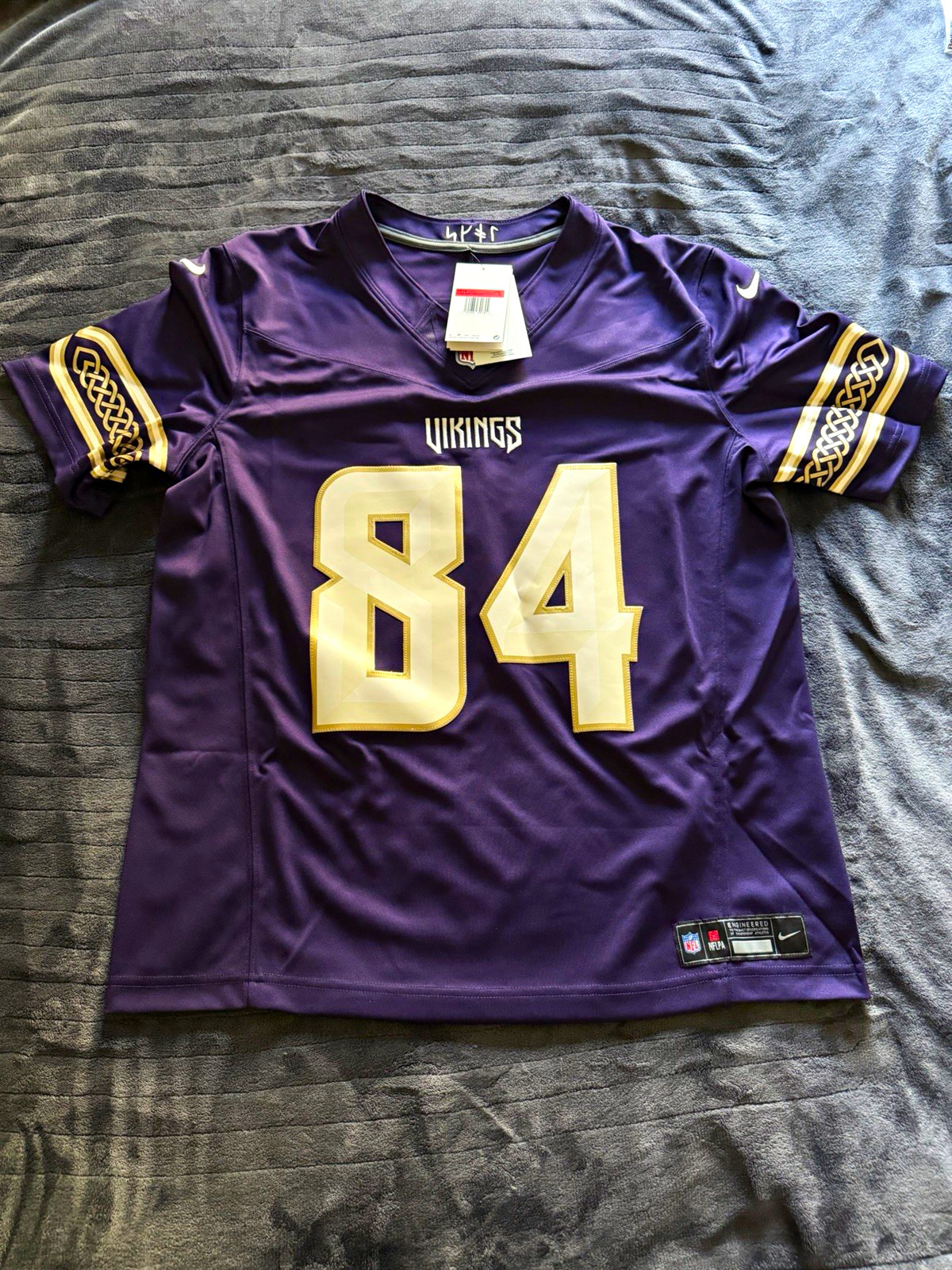 Nike Minnesota Vikings Randy Moss #84 Purple NFL Football Jersey Men's L