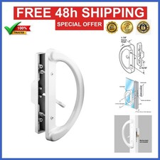 PRIME-LINE C 1225 Mortise Style Sliding Patio Door Handle Set - White
