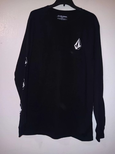 Volcom Mens Long Sleeve T shirt Size M Black New