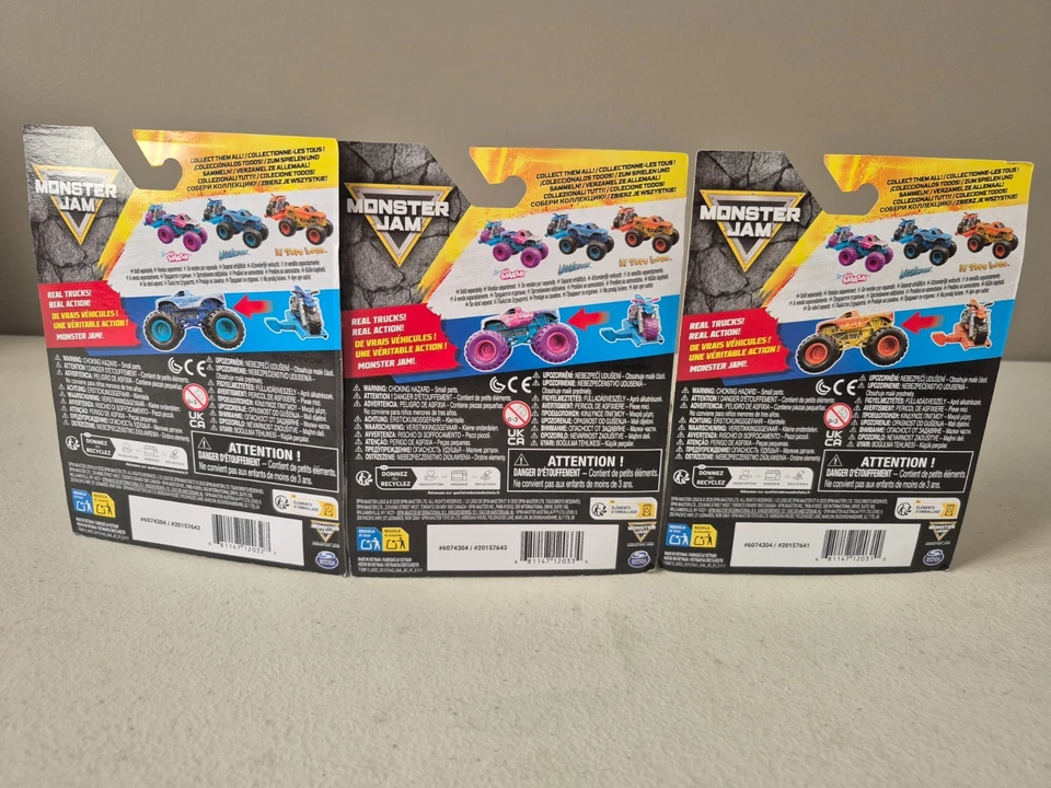 New Monster Jam 1:64 Walmart Exclusive  Monster Truck / Dirt Bike - 3 Piece Set - Image 3 of 3