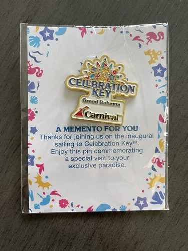 Limited Edition Carnival Cruise Line Celebration Key Commemorative Inaugural Pin