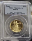 1988 P US 1/2 th oz Proof Gold Eagle $25 PCGS PR69 DCAM