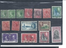 St Vincent stamps.  Early used / MNG lot. Stamp top left thinned.  (AW123)