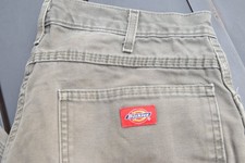 Dickies Men's Khaki Green Carpenter Work Pants W31 L30 Cotton Canvas