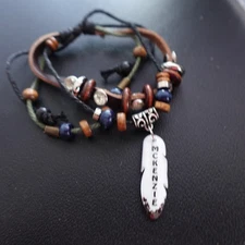 McKenzie Personalized Boho Bracelet Sparkle Leather Stacked Hippie Indie Name