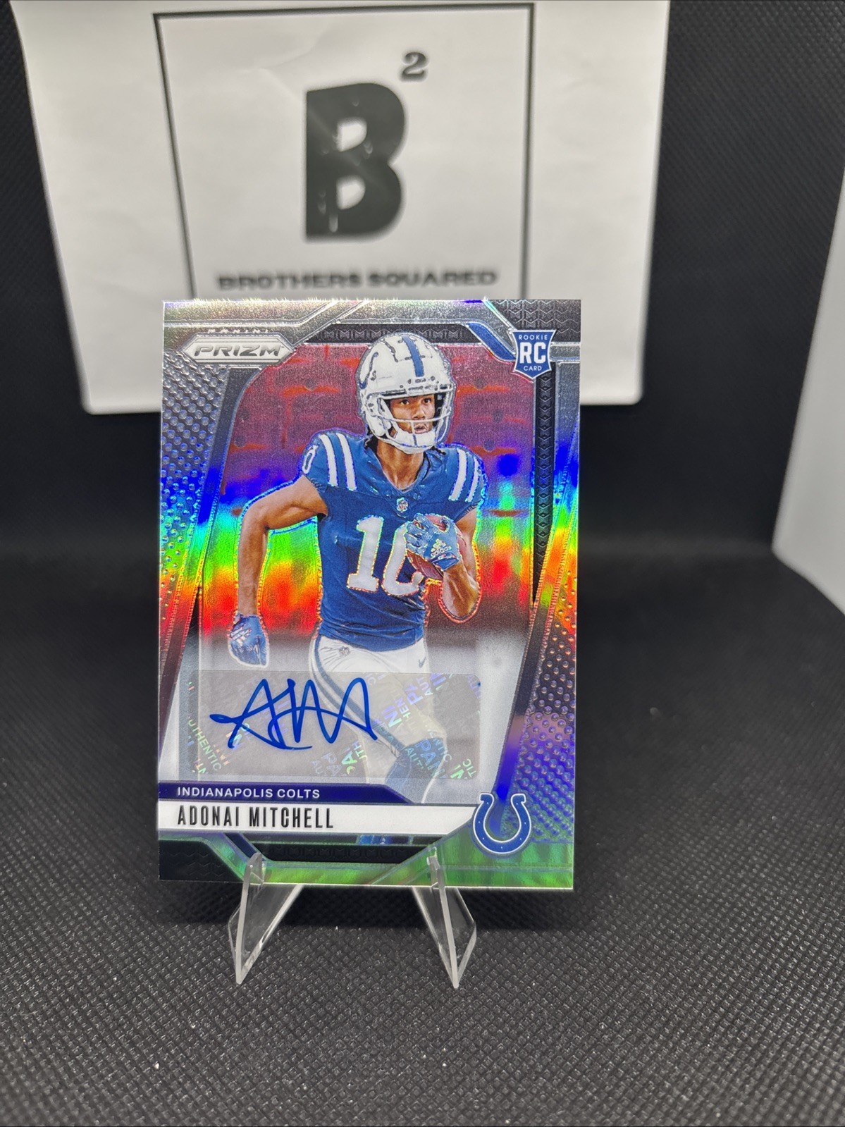2024 Panini Prizm Rookies Adonai Mitchell #303 Silver Prizm Autographs (AU, RC)