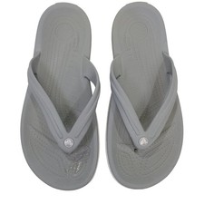 Crocs Womens Gray Thong Flip Flop Sandals Size 9 Lightweight Beach Pool READ