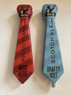 Monday Night Brewing Scotch Ale & Pseudo Pilsner Necktie Beer Tap Handle 12.5”