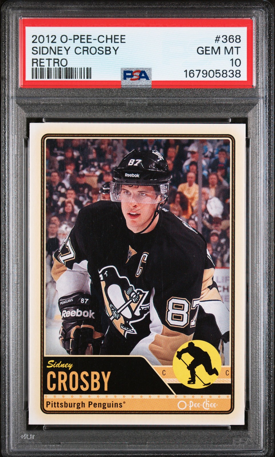 2012 O-PEE-CHEE RETRO #368 SIDNEY CROSBY PSA 10