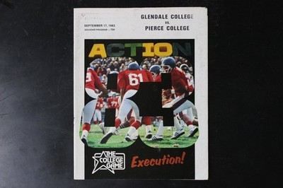 Glendale College vs Pierce College Souvenir Program September 1983 Football