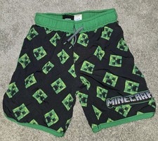 Mojang Boys MINECRAFT Creeper Swim Shorts Bathing Suit Swimming Trunks 4/5 A 