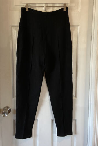 Antonella Preve Knit Black Pants Vintage Size Large - Picture 1 of 4