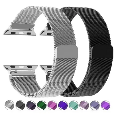 Bracelet Maille Acier Montre Apple Watch 40/41/42/44/45/49 Strap Wristband Loop