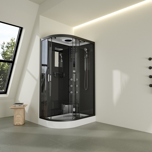 Steam Shower Cabin 1200x800mm Modern Spa Room Cubicle Enclosure Bathroom Pod L/R - Picture 13 of 24