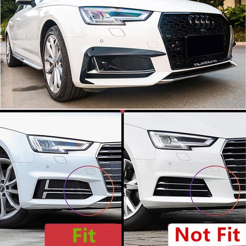 Cubierta de luz antiniebla delantera S4 negro brillante para Audi A4 B9 Sline / S4 2016-2018 - Imagen 2 de 10
