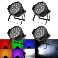 4pcs RDM 18x18W 6in1 Zoom LED PAR Stage Lights RGBWA UV 6IN1  10°-60 Party Light