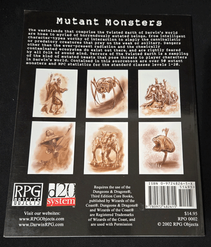 Darwins World Terrors Of The Twisted World Creature Sourcebooks d20 RPG Objetos - Imagen 2 de 2