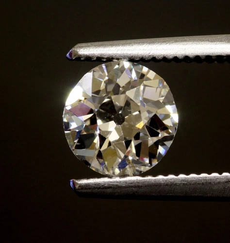 Old European cut diamond close-up