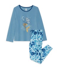 Wonder Nation Girls Mermaid Long Sleeve Pajama 2 PC Set Size Small 6-6X NEW