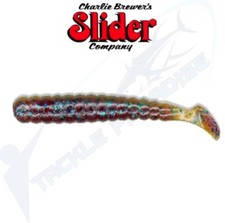 1.5" 3" Sliders Charlie Brewer Slider Fishing Grubs T Tail Bass Lure Lures Perch