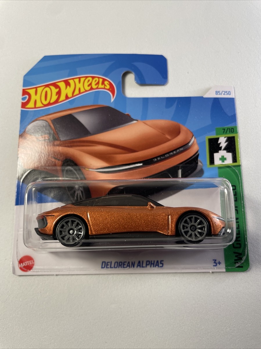 2024 HOT WHEELS #85 - DeLorean Alpha5 (Orange #7 Green Speed