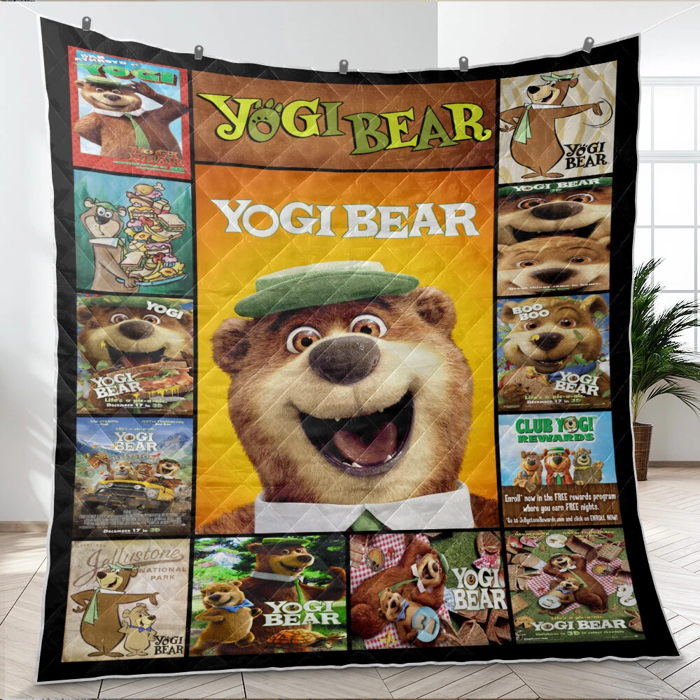 Yogi Bear Blanket, Yogi Bear Funny Quilt Blanket Soft and Cozy Luxury