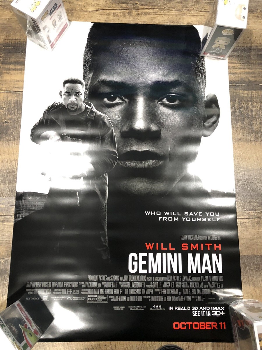 GEMINI MAN MOVIE POSTER Sided ORIGINAL FINAL RATED 27x40 WILL