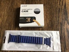 Support de montre connectée Lamicall PRCWO4 + bracelet de montre bleu compatible VNCAS,,les deux neufs