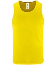 Image of SOLs Mens Sporty Polyester Performance Tank Top Vest Sleeveless T-Shirt S-3XL