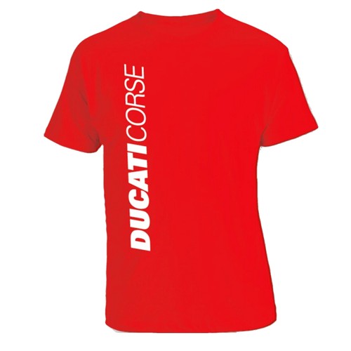 T-Shirt con Stampa Ducati Maglietta Tributo Personalizzata Nera Bianca Rossa - Bild 5 von 5