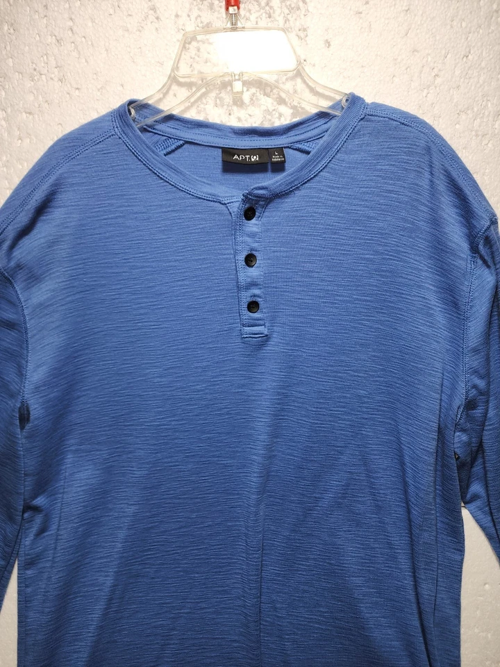 APT 9 Sweater Mens Large Blue Long Sleeve Pullover Round Neck - Image 2 of 4