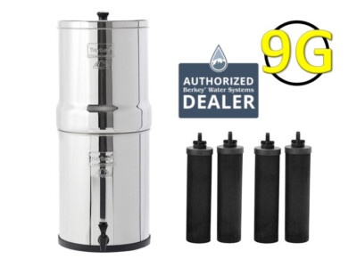 Royal Berkey Water Filter w/ 4 Black Berkey Elements - NEW