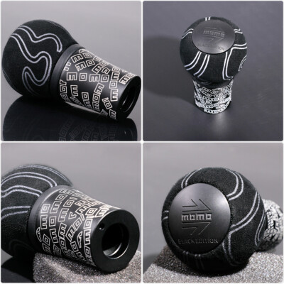 Momo♡ momo ULTRA BLACK EDITION Graffiti Suede leather Manual Gear Stick