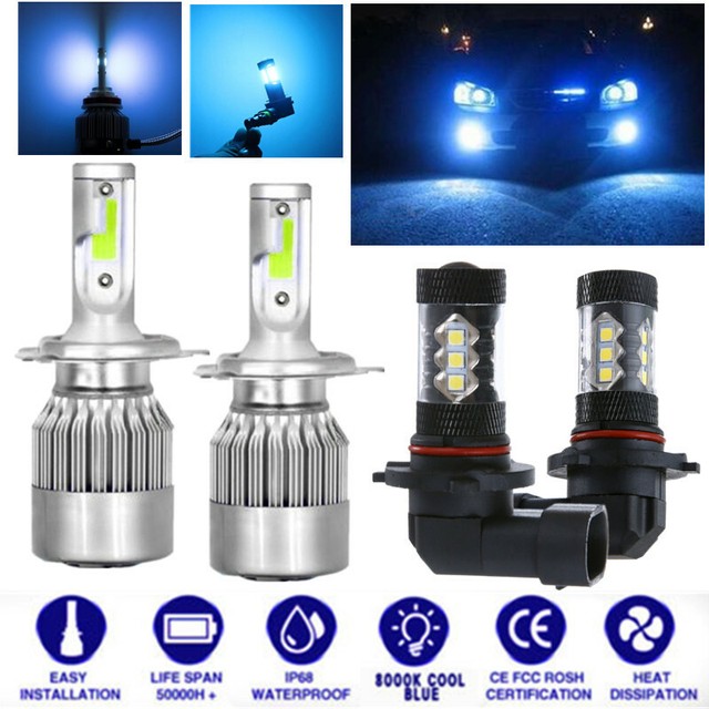 For Toyota Tundra 2000-2006 LED Bulbs Kit Headlight Fog Light H4 9006
