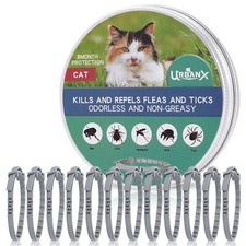UrbanX Advanced Natural Ingredients Flea Prevention Collar for Cats 12 Pack