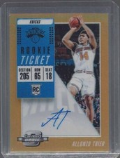 ALLONZO TRIER 2018-19 CONTENDERS OPTIC ORANGE ROOKIE TICKET AUTO RC #D 20/25