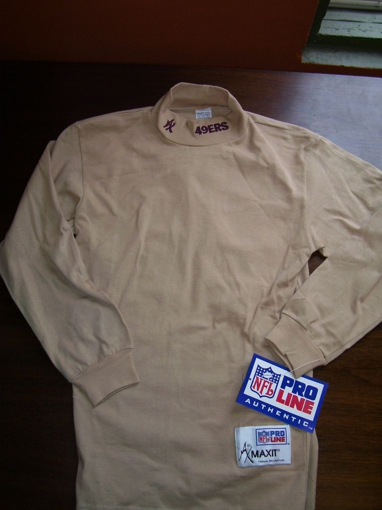 SF San Francisco 49ers Maxit Pro Line Mock Turtleneck Shirt NWT